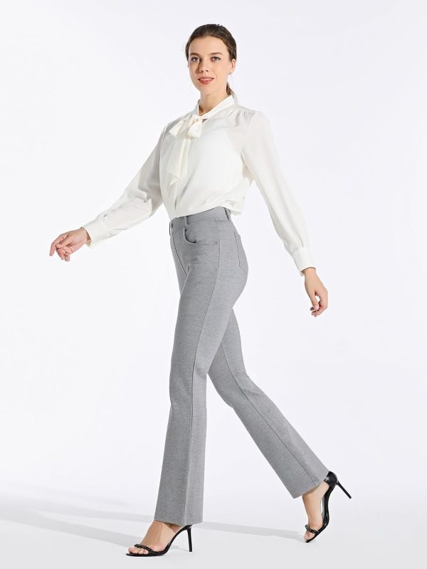 Women's Yoga Dress Pants Bootcut Work Slacks Stretch Office with Belt Loops 4 Pockets 28“/29"/30"/31"/33" - Image 3
