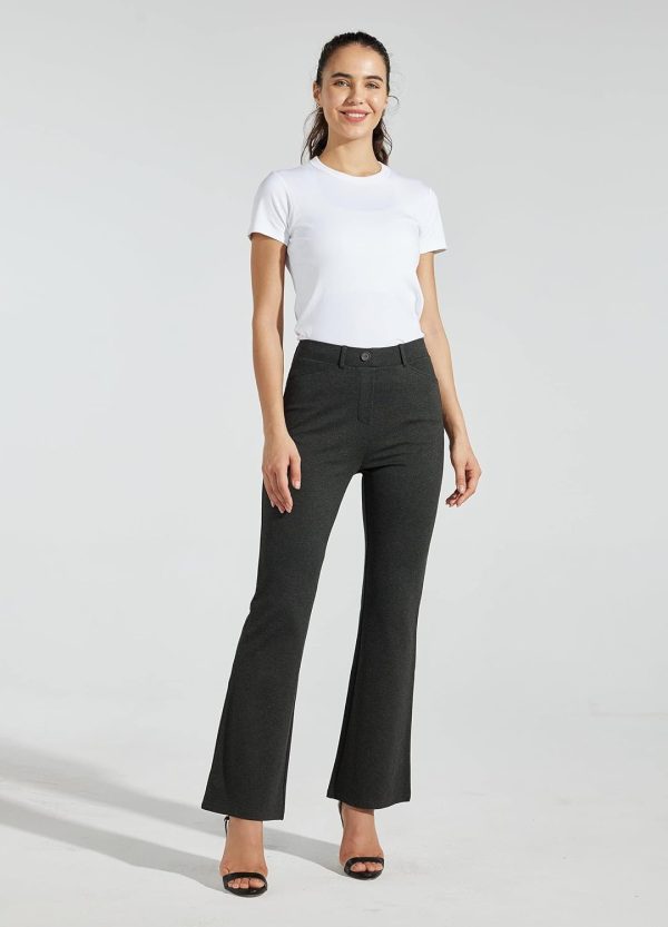 Women's Yoga Dress Pants Bootcut Work Slacks Stretch Office with Belt Loops 4 Pockets 28“/29"/30"/31"/33" - Image 12