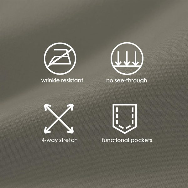 Women's Yoga Dress Pants Bootcut Work Slacks Stretch Office with Belt Loops 4 Pockets 28“/29"/30"/31"/33" - Image 42