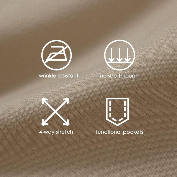 Women's Yoga Dress Pants Bootcut Work Slacks Stretch Office with Belt Loops 4 Pockets 28“/29"/30"/31"/33" - Image 72