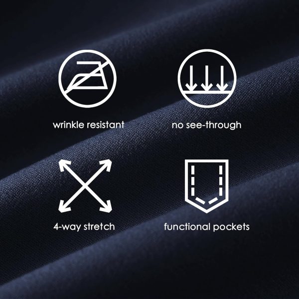 Women's Yoga Dress Pants Bootcut Work Slacks Stretch Office with Belt Loops 4 Pockets 28“/29"/30"/31"/33" - Image 84