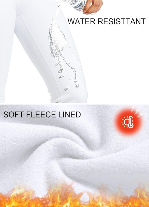 Willit Women's Fleece Lined Pants Yoga Crossover Leggings Bootcut Thermal Winter Pants Flare Leggings Water Resistant - Image 47