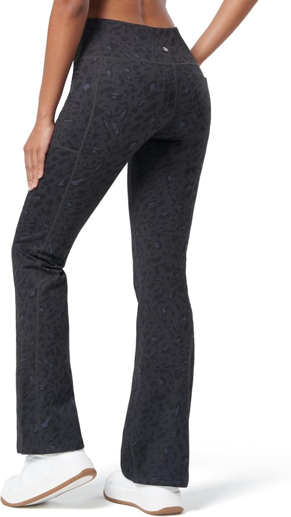 Willit Women's Fleece Lined Pants Yoga Crossover Leggings Bootcut Thermal Winter Pants Flare Leggings Water Resistant - Image 57