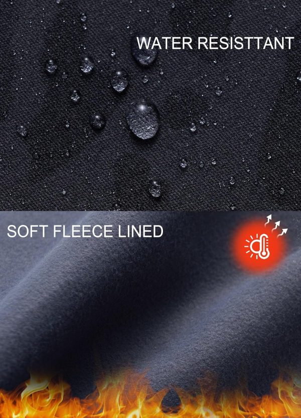 Willit Women's Fleece Lined Pants Yoga Crossover Leggings Bootcut Thermal Winter Pants Flare Leggings Water Resistant - Image 58