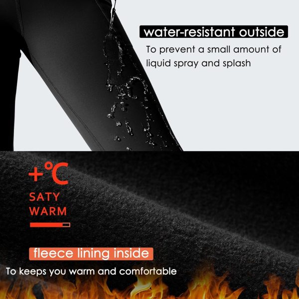 Willit Girls Fleece Lined Pants Flare Leggings with Pockets High Waist Yoga Pants Bootcut Water Resistant - Image 3