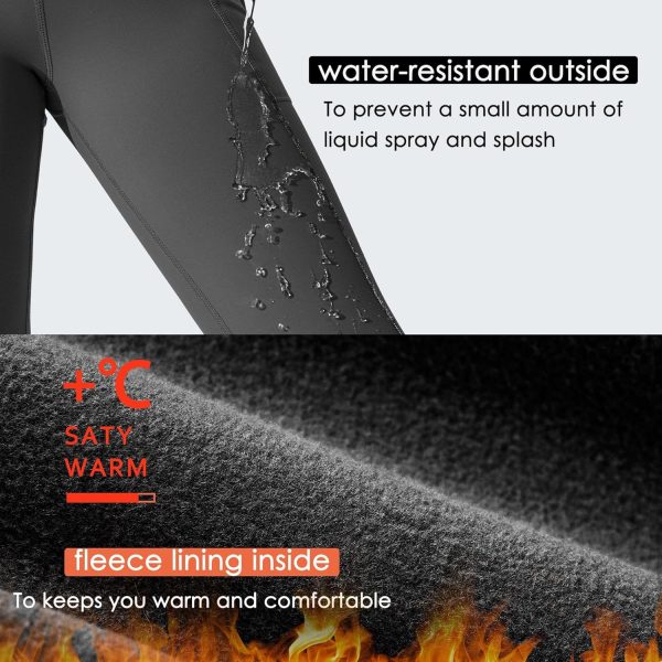 Willit Girls Fleece Lined Pants Flare Leggings with Pockets High Waist Yoga Pants Bootcut Water Resistant - Image 27
