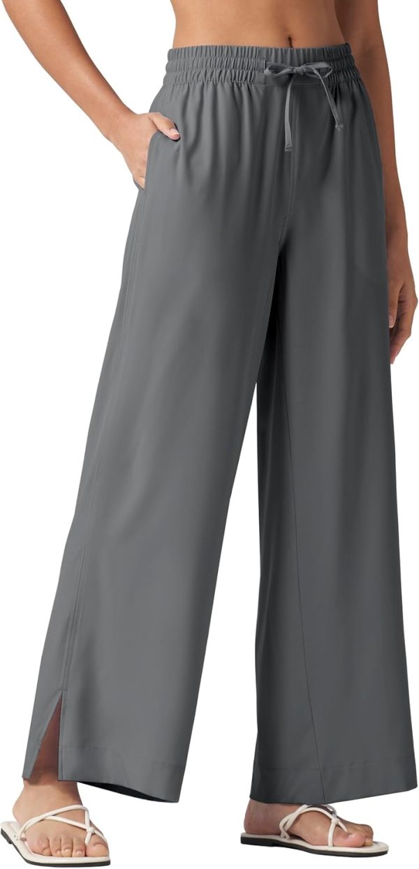 Willit Women's Wide Leg Pants Swim Beach Pants UPF 50+ Lightweight Travel Quick Dry Sun Protective 29" 31" - Image 2