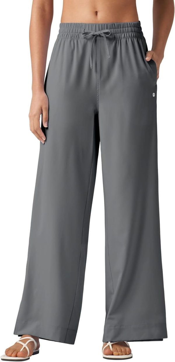 Willit Women's Wide Leg Pants Swim Beach Pants UPF 50+ Lightweight Travel Quick Dry Sun Protective 29" 31" - Image 3