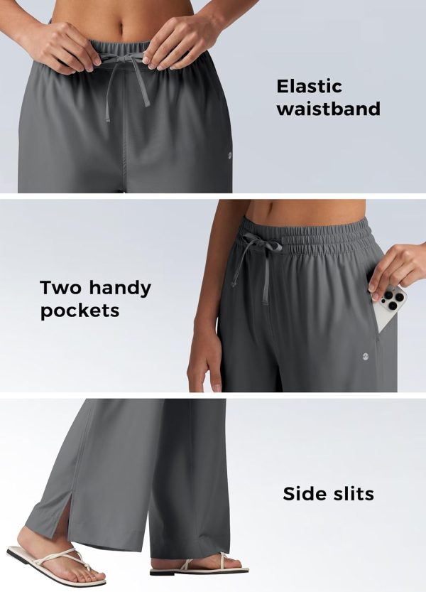 Willit Women's Wide Leg Pants Swim Beach Pants UPF 50+ Lightweight Travel Quick Dry Sun Protective 29" 31" - Image 6