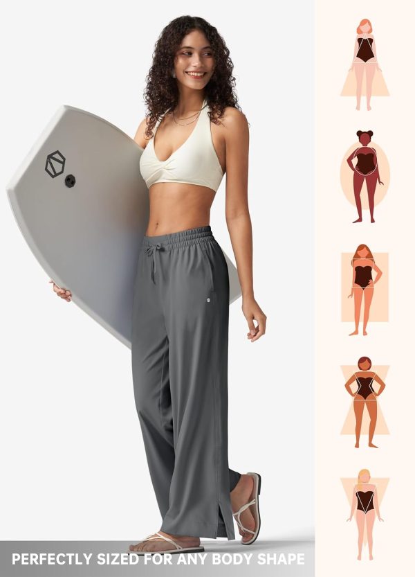 Willit Women's Wide Leg Pants Swim Beach Pants UPF 50+ Lightweight Travel Quick Dry Sun Protective 29" 31" - Image 7