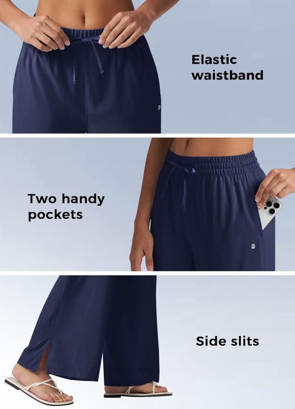 Willit Women's Wide Leg Pants Swim Beach Pants UPF 50+ Lightweight Travel Quick Dry Sun Protective 29" 31" - Image 12