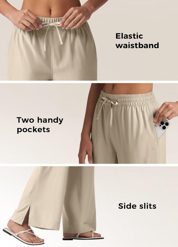 Willit Women's Wide Leg Pants Swim Beach Pants UPF 50+ Lightweight Travel Quick Dry Sun Protective 29" 31" - Image 17