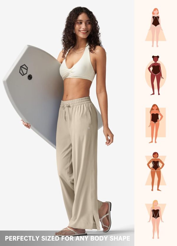 Willit Women's Wide Leg Pants Swim Beach Pants UPF 50+ Lightweight Travel Quick Dry Sun Protective 29" 31" - Image 18