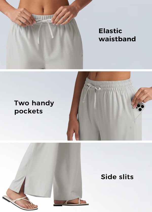Willit Women's Wide Leg Pants Swim Beach Pants UPF 50+ Lightweight Travel Quick Dry Sun Protective 29" 31" - Image 23