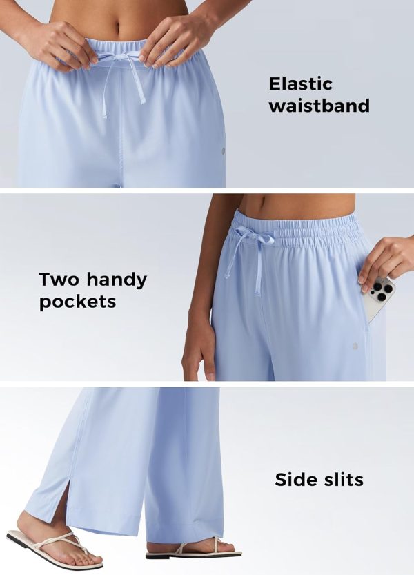 Willit Women's Wide Leg Pants Swim Beach Pants UPF 50+ Lightweight Travel Quick Dry Sun Protective 29" 31" - Image 29