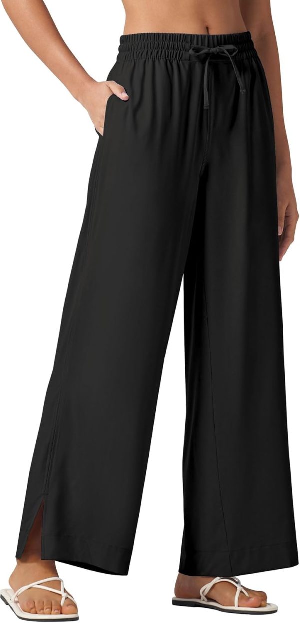 Willit Women's Wide Leg Pants Swim Beach Pants UPF 50+ Lightweight Travel Quick Dry Sun Protective 29" 31" - Image 43