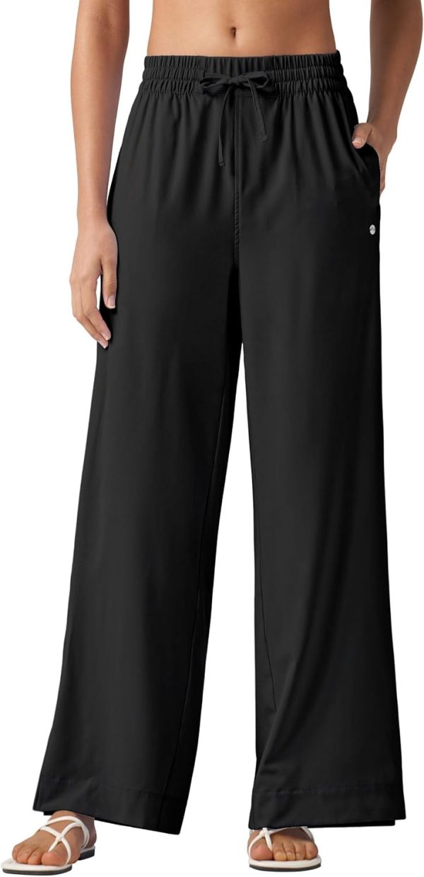 Willit Women's Wide Leg Pants Swim Beach Pants UPF 50+ Lightweight Travel Quick Dry Sun Protective 29" 31" - Image 44