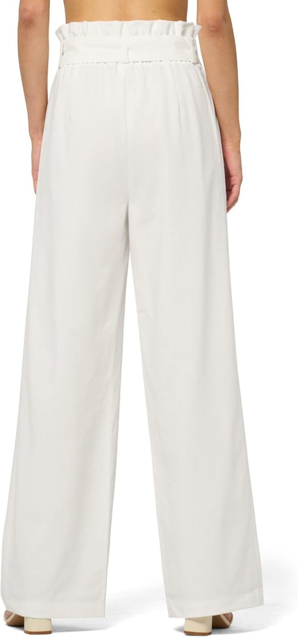 Willit Women Linen Pants Casual Wide Leg Dress Pants High Waisted Paperbag Work Trousers Summer Tie Knot Pockets 28"/30"/32'' - Image 62