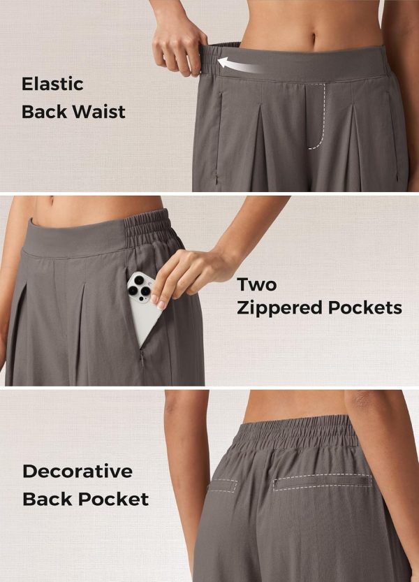 Willit Women's Linen Pants Wide Leg Casual Beach Summer Pants Palazzo Lounge Pants with Pockets - Image 11