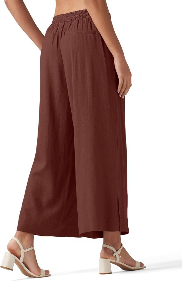 Willit Women's Linen Pants Wide Leg Casual Beach Summer Pants Palazzo Lounge Pants with Pockets - Image 15
