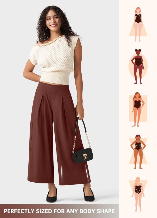 Willit Women's Linen Pants Wide Leg Casual Beach Summer Pants Palazzo Lounge Pants with Pockets - Image 18