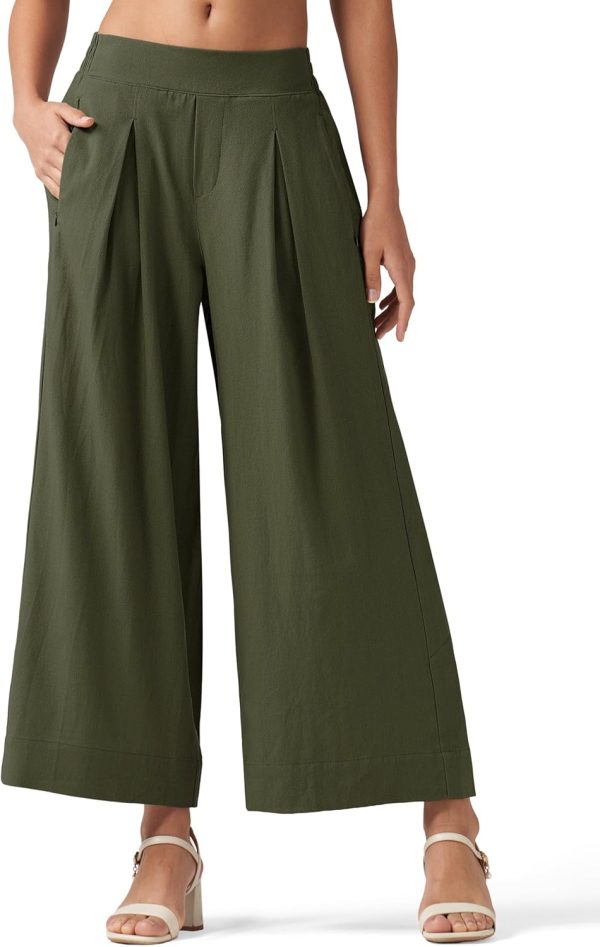 Willit Women's Linen Pants Wide Leg Casual Beach Summer Pants Palazzo Lounge Pants with Pockets - Image 19