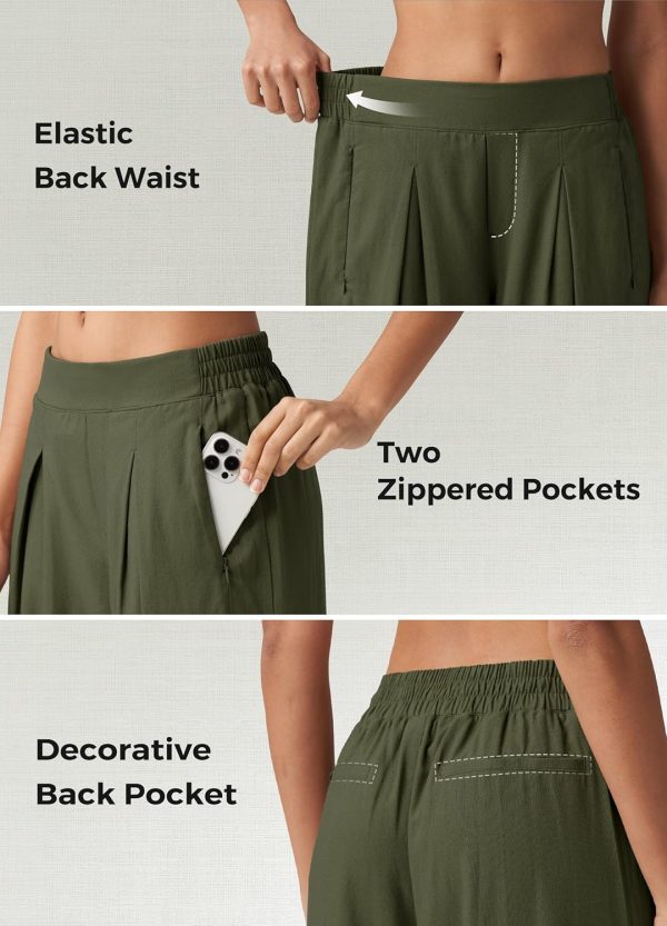 Willit Women's Linen Pants Wide Leg Casual Beach Summer Pants Palazzo Lounge Pants with Pockets - Image 23