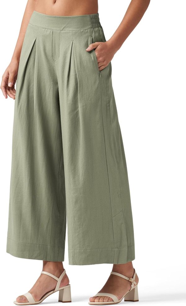 Willit Women's Linen Pants Wide Leg Casual Beach Summer Pants Palazzo Lounge Pants with Pockets - Image 26