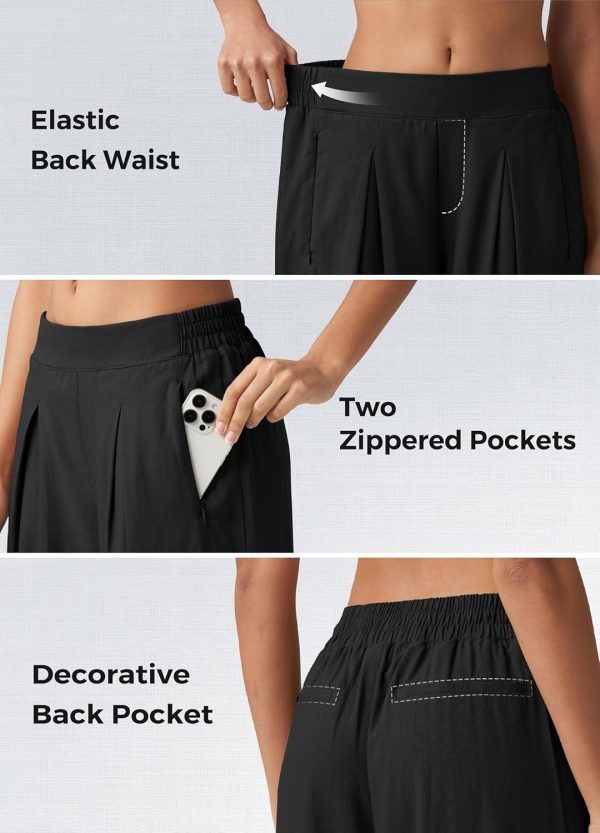 Willit Women's Linen Pants Wide Leg Casual Beach Summer Pants Palazzo Lounge Pants with Pockets - Image 35