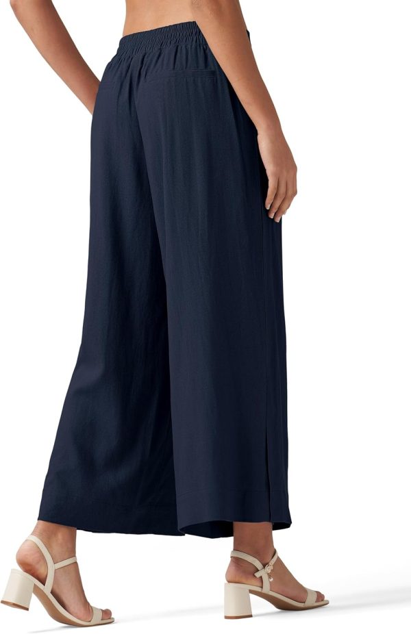 Willit Women's Linen Pants Wide Leg Casual Beach Summer Pants Palazzo Lounge Pants with Pockets - Image 39