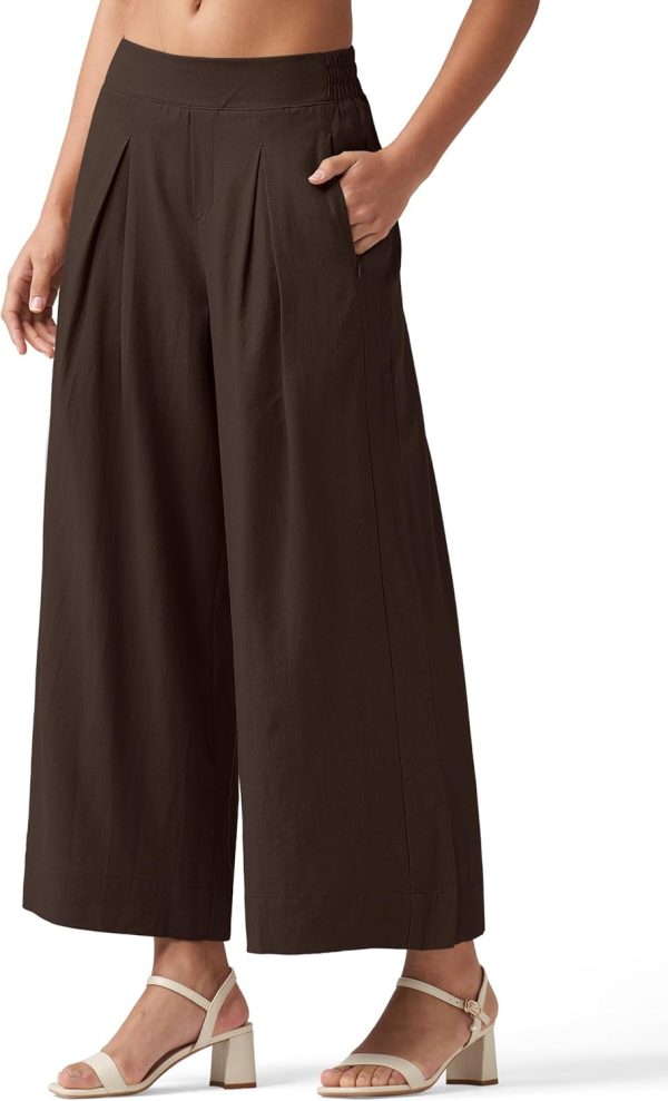 Willit Women's Linen Pants Wide Leg Casual Beach Summer Pants Palazzo Lounge Pants with Pockets - Image 44