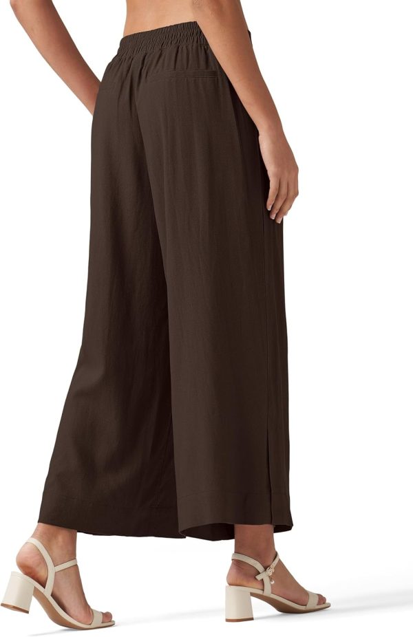 Willit Women's Linen Pants Wide Leg Casual Beach Summer Pants Palazzo Lounge Pants with Pockets - Image 45
