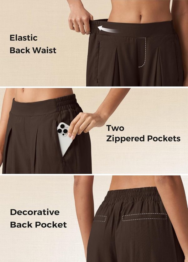 Willit Women's Linen Pants Wide Leg Casual Beach Summer Pants Palazzo Lounge Pants with Pockets - Image 47