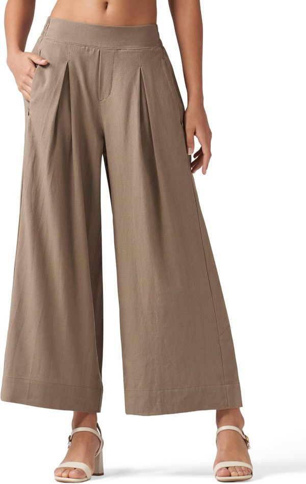 Willit Women's Linen Pants Wide Leg Casual Beach Summer Pants Palazzo Lounge Pants with Pockets - Image 49