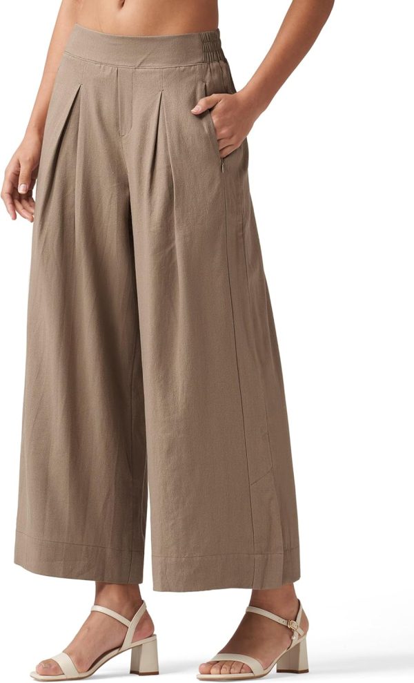 Willit Women's Linen Pants Wide Leg Casual Beach Summer Pants Palazzo Lounge Pants with Pockets - Image 50