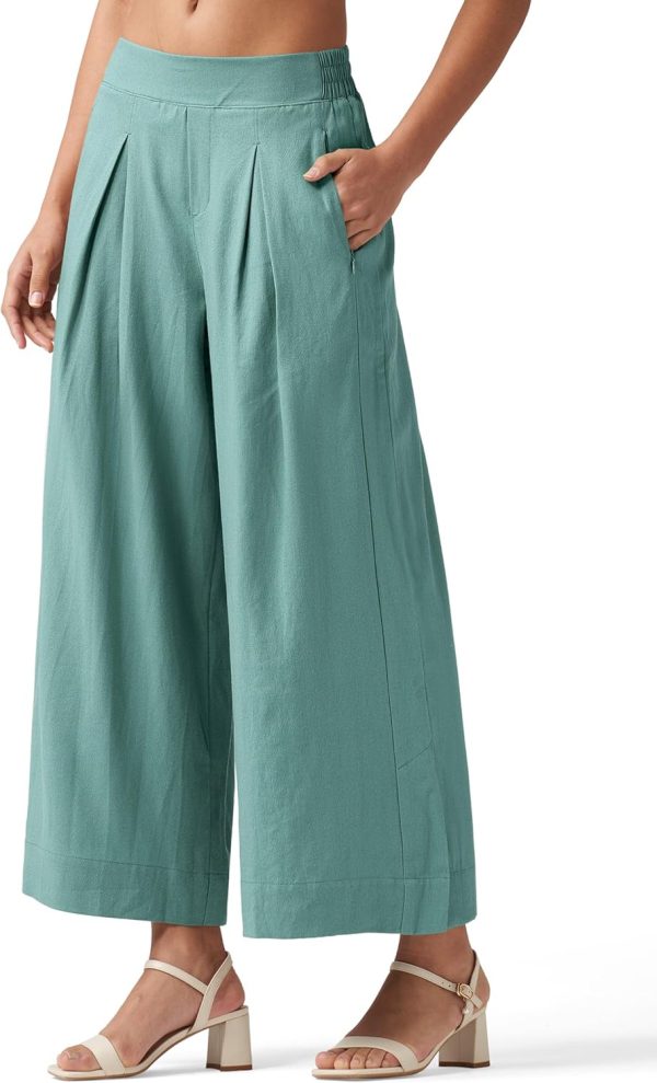 Willit Women's Linen Pants Wide Leg Casual Beach Summer Pants Palazzo Lounge Pants with Pockets - Image 62
