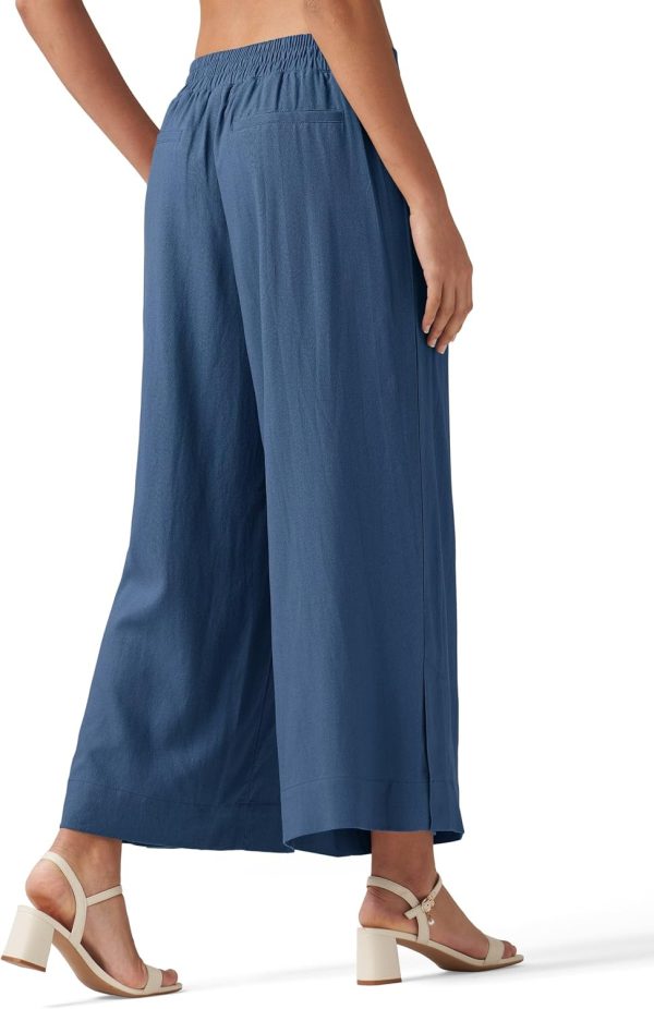 Willit Women's Linen Pants Wide Leg Casual Beach Summer Pants Palazzo Lounge Pants with Pockets - Image 81