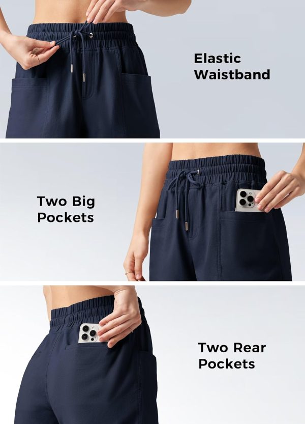 Willit Women's Linen Shorts Casual Summer Shorts High Waisted Comfy Pull On Shorts with Pockets 4" - Image 12