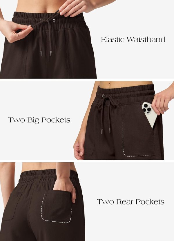 Willit Women's Linen Shorts Casual Bermuda Long Linen Shorts High Waisted Comfy Summer with Pockets 5" 10" - Image 18