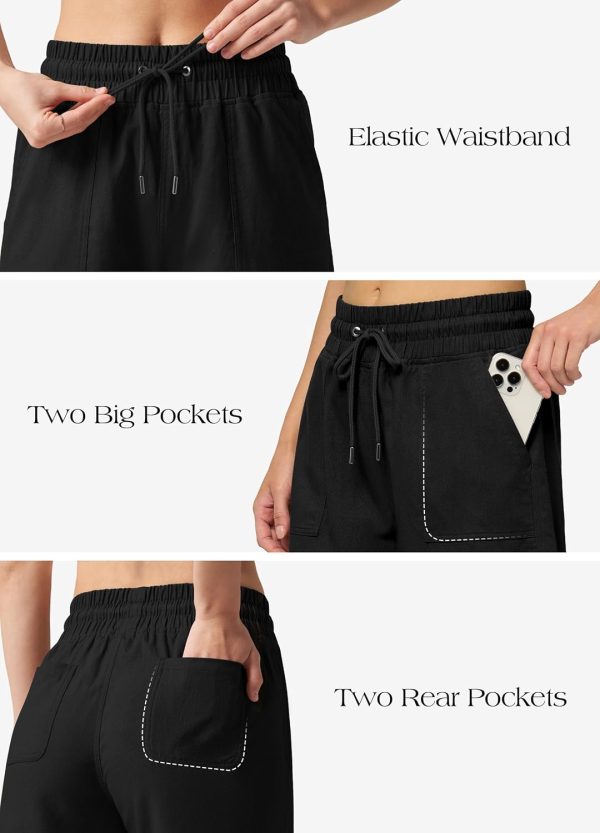 Willit Women's Linen Shorts Casual Bermuda Long Linen Shorts High Waisted Comfy Summer with Pockets 5" 10" - Image 53