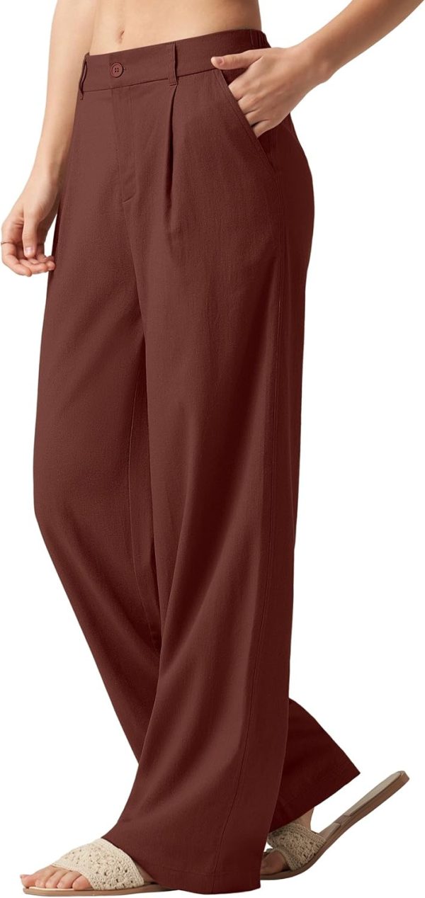 Willit Women's Linen Pants Wide Leg Work Dress Pants Casual Slacks Business Pants with Pockets 29" 31" - Image 3