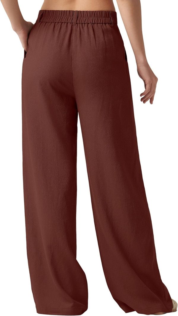 Willit Women's Linen Pants Wide Leg Work Dress Pants Casual Slacks Business Pants with Pockets 29" 31" - Image 4