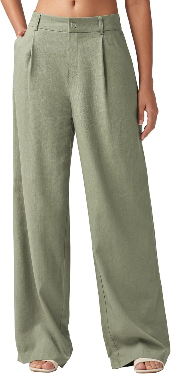 Willit Women's Linen Pants Wide Leg Work Dress Pants Casual Slacks Business Pants with Pockets 29" 31" - Image 8