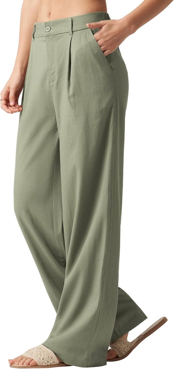 Willit Women's Linen Pants Wide Leg Work Dress Pants Casual Slacks Business Pants with Pockets 29" 31" - Image 9