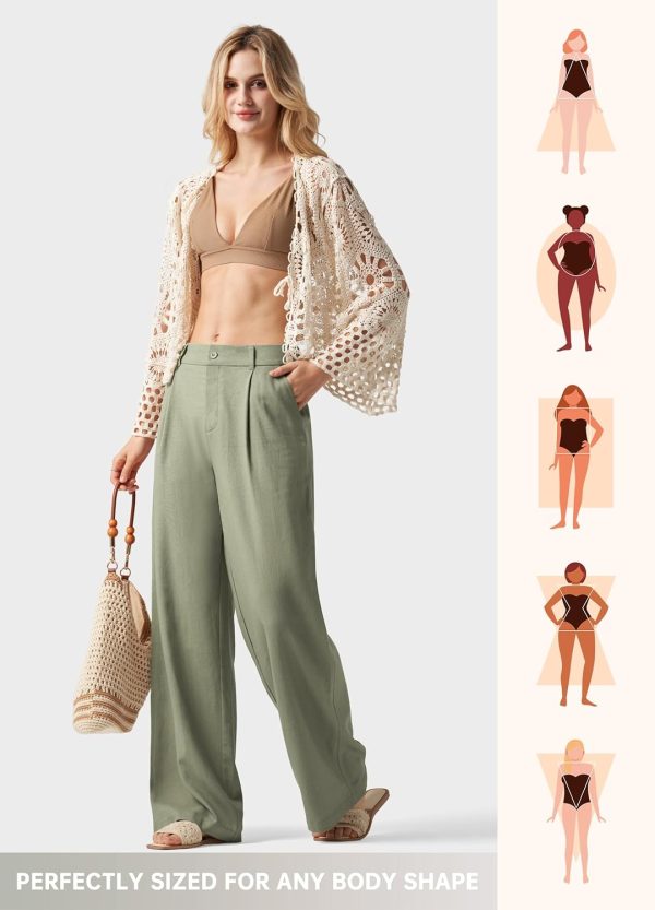 Willit Women's Linen Pants Wide Leg Work Dress Pants Casual Slacks Business Pants with Pockets 29" 31" - Image 13