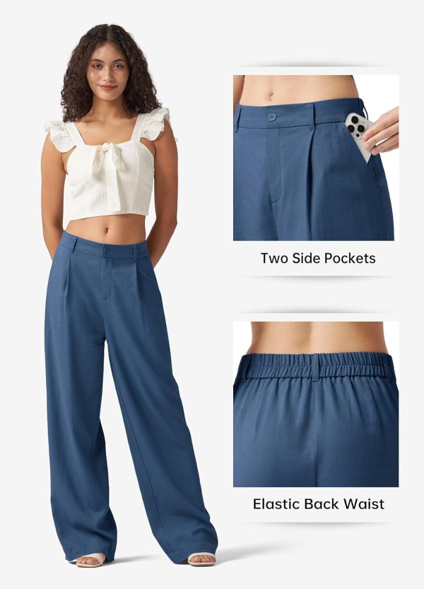 Willit Women's Linen Pants Wide Leg Work Dress Pants Casual Slacks Business Pants with Pockets 29" 31" - Image 18