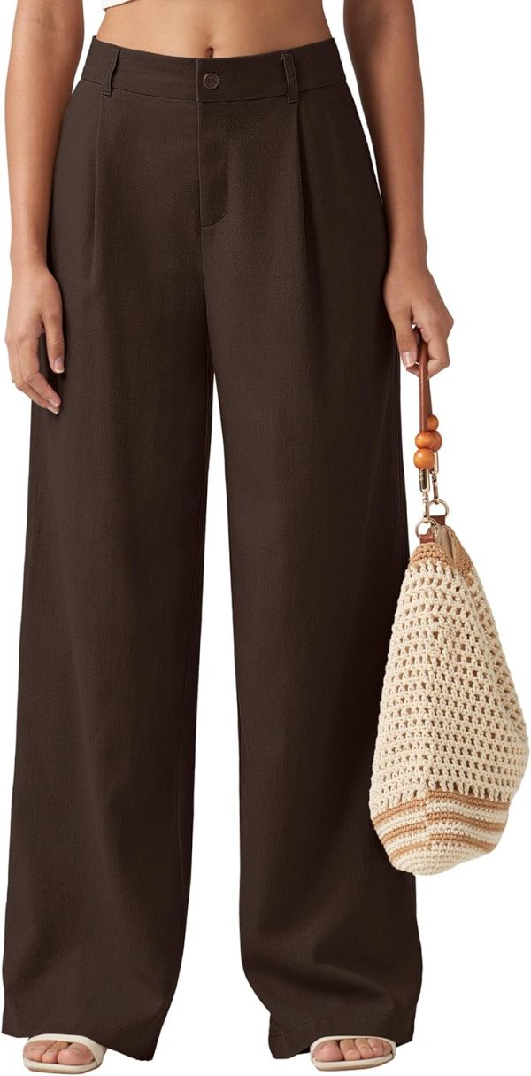 Willit Women's Linen Pants Wide Leg Work Dress Pants Casual Slacks Business Pants with Pockets 29" 31" - Image 20
