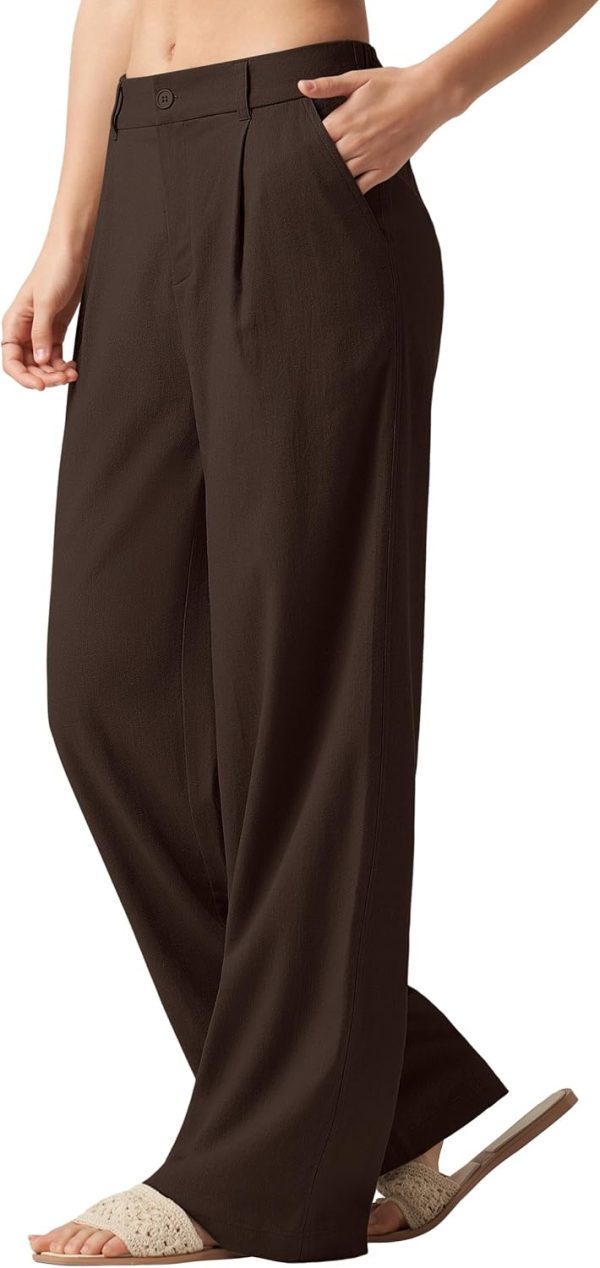 Willit Women's Linen Pants Wide Leg Work Dress Pants Casual Slacks Business Pants with Pockets 29" 31" - Image 21