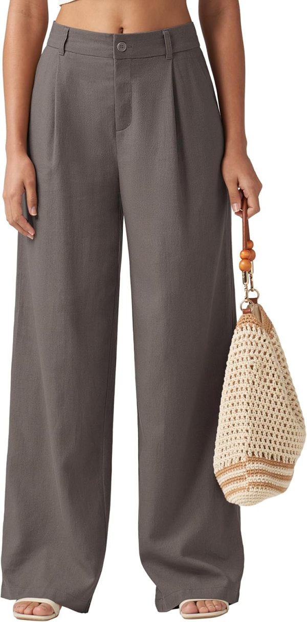 Willit Women's Linen Pants Wide Leg Work Dress Pants Casual Slacks Business Pants with Pockets 29" 31" - Image 26