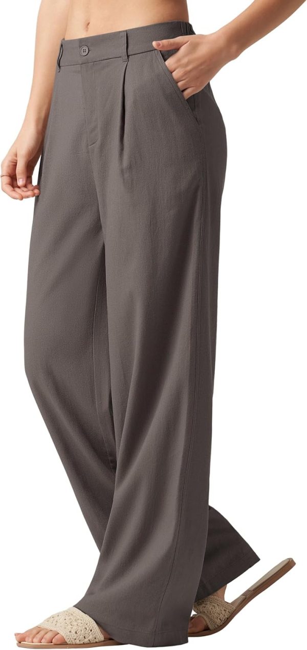 Willit Women's Linen Pants Wide Leg Work Dress Pants Casual Slacks Business Pants with Pockets 29" 31" - Image 27